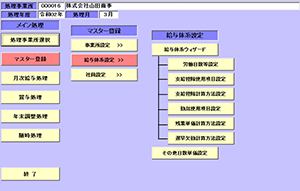 給与設定画面